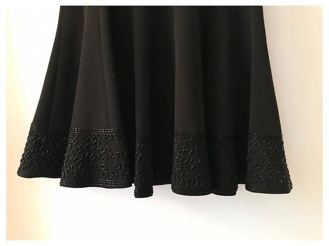 Vestido de cóctel negro Diane Von Furstenberg de algodón con perlas - vista 5