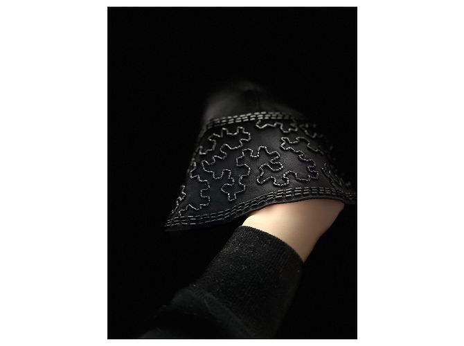 Vestido de cóctel negro Diane Von Furstenberg de algodón con perlas - vista 6
