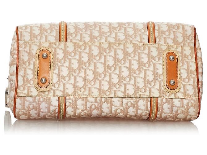 Borsa a mano Dior Oblique Romantique in tela marrone Dior - vista 4