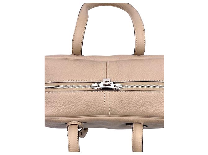 Borsa Hermès Victoria in pelle gris tourterelle PHW Grigio - vista 6