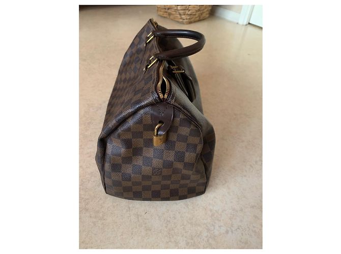 Louis Vuitton Speedy 35 Pelle Marrone Scuro - vista 2
