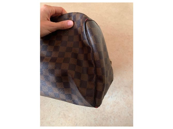 Louis Vuitton Speedy 35 Pelle Marrone Scuro - vista 6