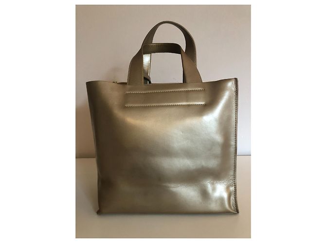 Borsa Furla in pelle beige oro D'oro - vista 2