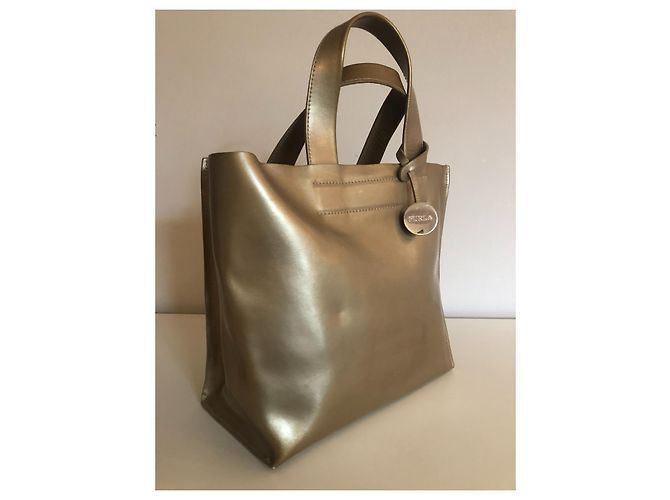 Borsa Furla in pelle beige oro D'oro - vista 3