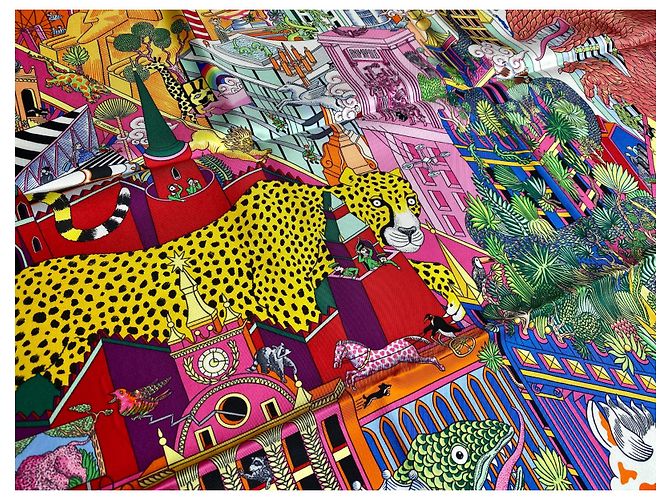 Hermès HERMES scarf ''Animapolis'' Multiple colors - view 5