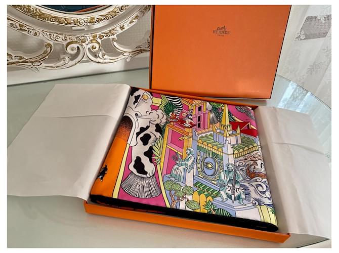 Hermès HERMES scarf ''Animapolis'' Multiple colors - view 7
