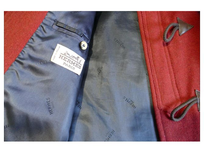 Hermès Dufflecoat aus Wolle Bordeaux - Ansicht 2
