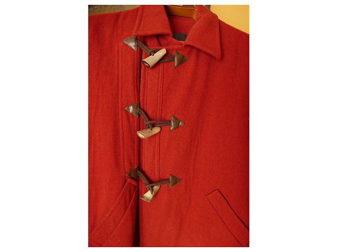 Hermès Dufflecoat aus Wolle Bordeaux - Ansicht 3