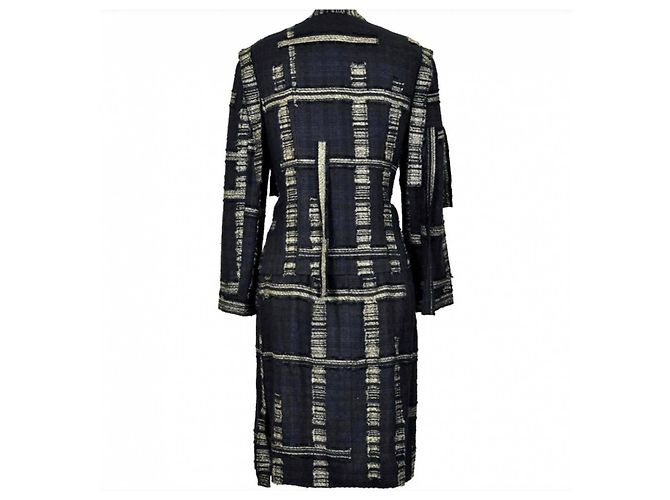 Cambon Giacca Chanel in tweed nero e oro D'oro - vista 2