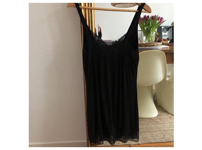 Camisola La Perla Studio Preta de Bambu Preto - vista 7