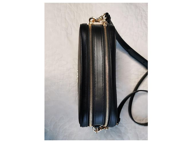Borsa a tracolla Coach in tela e pelle nera e marrone oro Nero Marrone scuro Gold hardware - vista 15