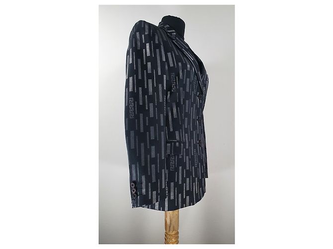 Blazer Versace Jeans Couture Nero Argento - vista 3