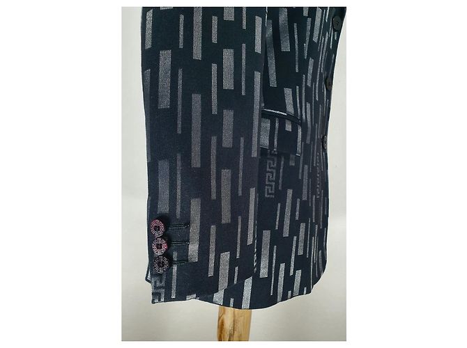 Blazer Versace Jeans Couture Nero Argento - vista 4