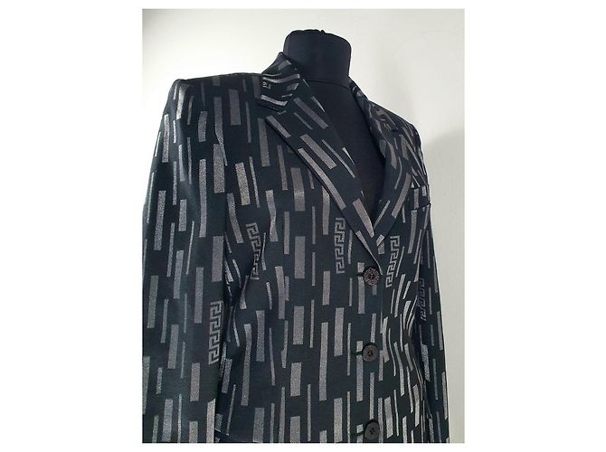 Blazer Versace Jeans Couture Nero Argento - vista 5