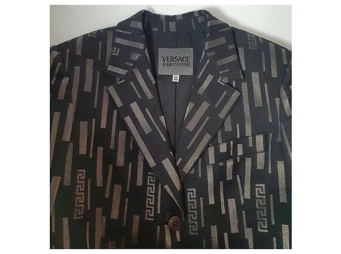 Blazer Versace Jeans Couture Nero Argento - vista 7