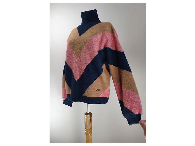 Victoria Beckham Polo Pullover Wolle Mehrfarben - Ansicht 2