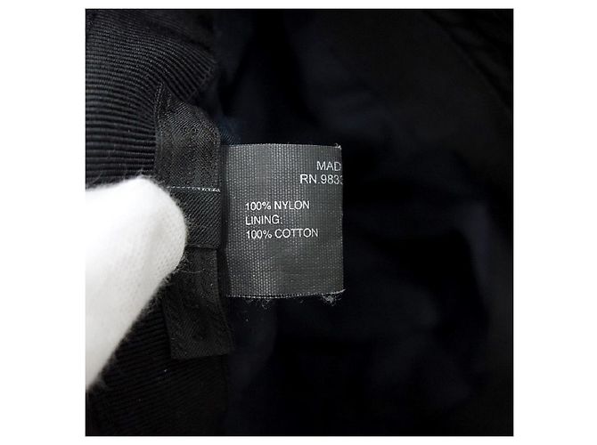 [Used]  Prada / PRADA Triangle Logo Plate Nylon Bucket Hat Size Unisex L Black Rank C 52a22 - view 6