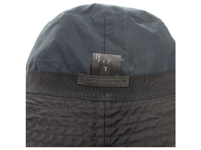 [Used]  Prada / PRADA Triangle Logo Plate Nylon Bucket Hat Size Unisex L Black Rank C 52a22 - view 9