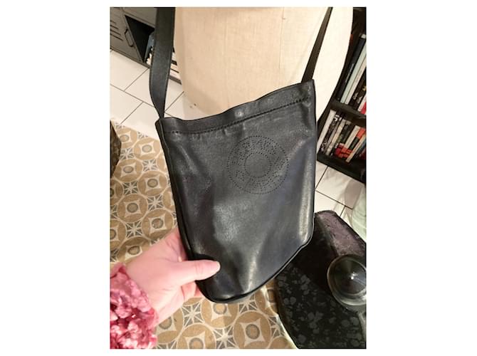 Sublime e rara borsa Hermès Clou de selle Nero - vista 14