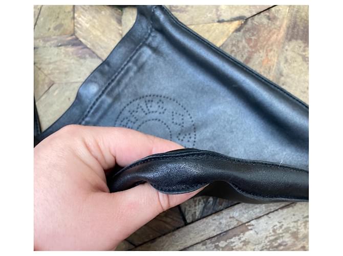Sublime e rara borsa Hermès Clou de selle Nero - vista 7