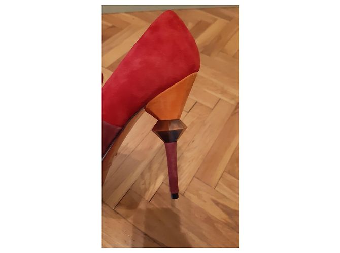 Décolleté Miu Miu in Pelle di Cervo Multicolore 36 - vista 10