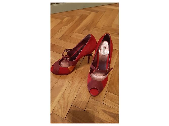 Décolleté Miu Miu in Pelle di Cervo Multicolore 36 - vista 12