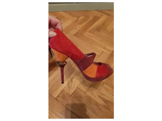Décolleté Miu Miu in Pelle di Cervo Multicolore 36 - vista 8
