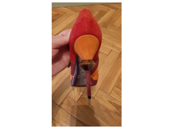 Décolleté Miu Miu in Pelle di Cervo Multicolore 36 - vista 9