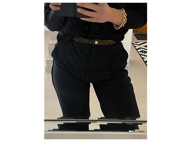 Pantalón recto de mujer Fendi36-38 Fr Excelente estado Negro - vista 2