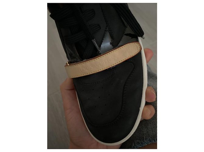 Louis Vuitton Wildleder Broken Beat High Top Sneakers Schwarz 37,5 - Ansicht 2