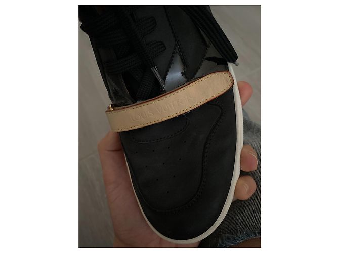 Louis Vuitton Wildleder Broken Beat High Top Sneakers Schwarz 37,5 - Ansicht 3