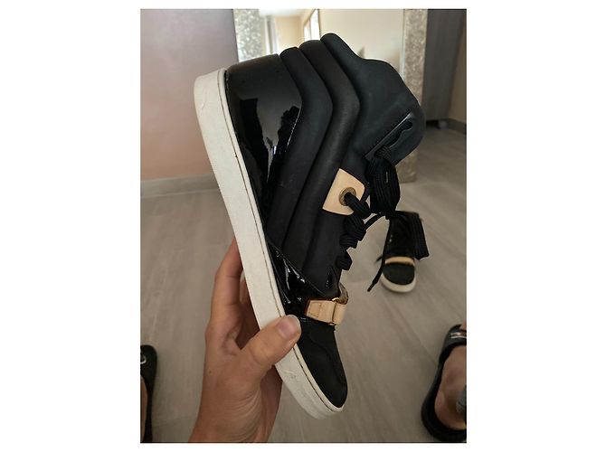 Louis Vuitton Wildleder Broken Beat High Top Sneakers Schwarz 37,5 - Ansicht 4