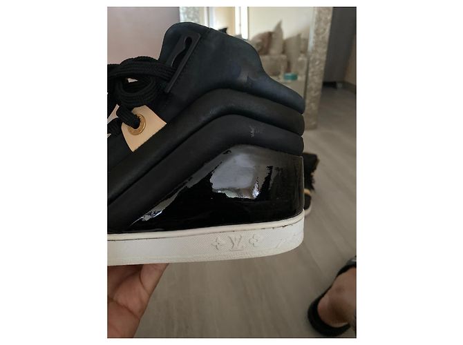 Louis Vuitton Wildleder Broken Beat High Top Sneakers Schwarz 37,5 - Ansicht 5