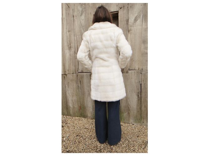 Autre Marque ecopelliccia vintage t 38 Bianco - vista 2