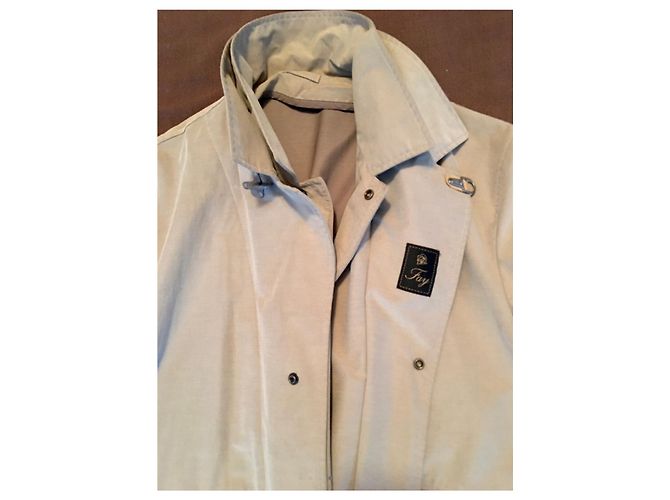 Fay Beige Cotton Jacket with Metal Frog Closure - view 3