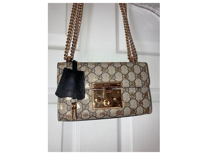 Padlock Gucci Borsa a tracolla con lucchetto GG Beige - vista 2