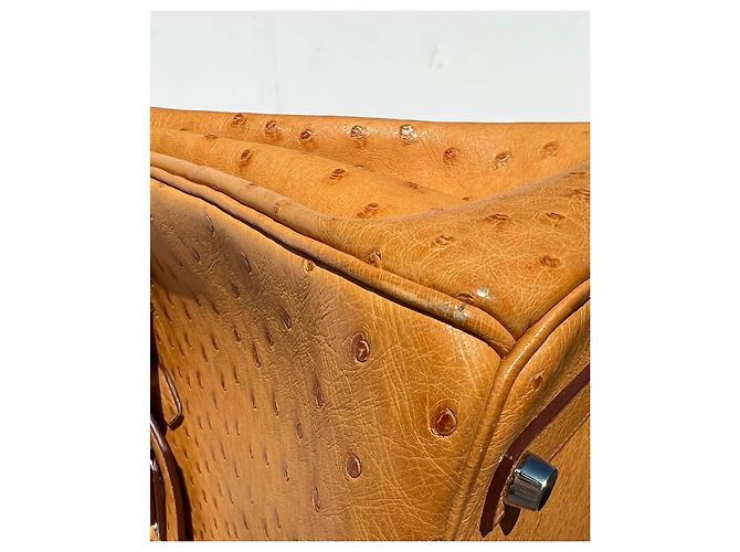 Hermès HERMES BIRKIN 35 Borsa in struzzo Zafferano PHW; 29R; 2006; con hardware dorato Giallo - vista 12