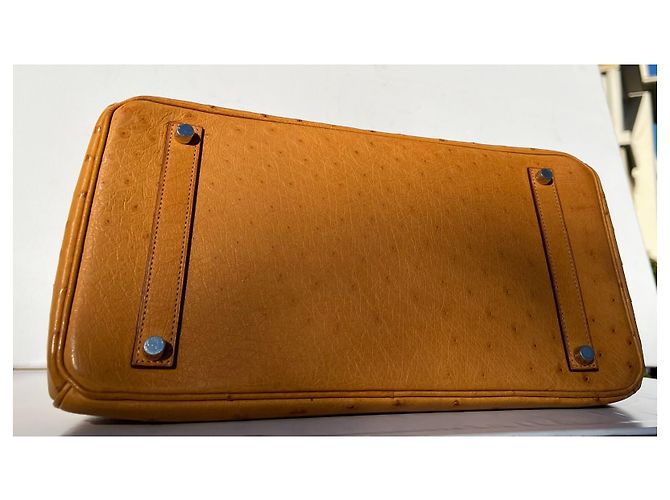Hermès HERMES BIRKIN 35 Borsa in struzzo Zafferano PHW; 29R; 2006; con hardware dorato Giallo - vista 13