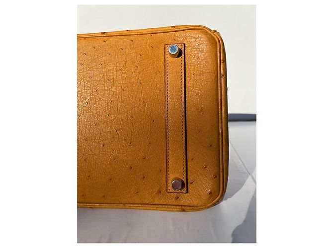 Hermès HERMES BIRKIN 35 Borsa in struzzo Zafferano PHW; 29R; 2006; con hardware dorato Giallo - vista 15