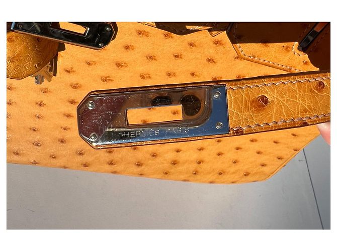 Hermès HERMES BIRKIN 35 Borsa in struzzo Zafferano PHW; 29R; 2006; con hardware dorato Giallo - vista 19