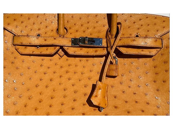 Hermès HERMES BIRKIN 35 Borsa in struzzo Zafferano PHW; 29R; 2006; con hardware dorato Giallo - vista 2