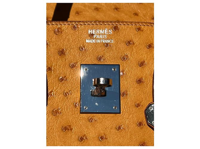 Hermès HERMES BIRKIN 35 Borsa in struzzo Zafferano PHW; 29R; 2006; con hardware dorato Giallo - vista 20