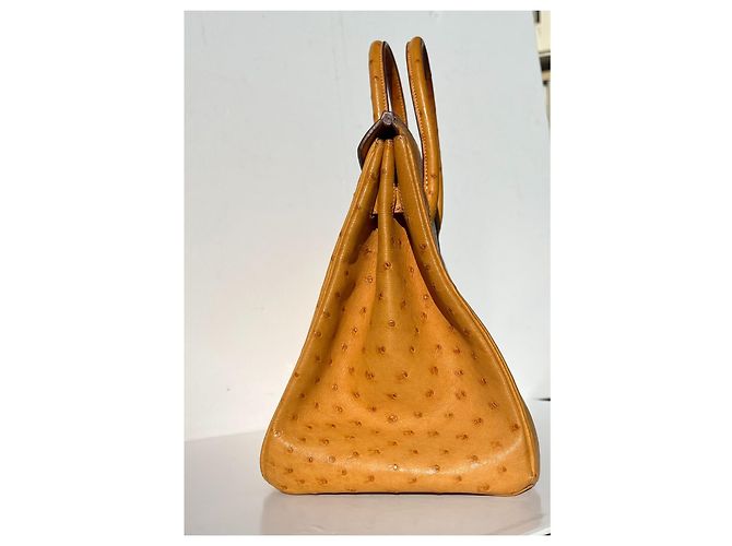 Hermès HERMES BIRKIN 35 Borsa in struzzo Zafferano PHW; 29R; 2006; con hardware dorato Giallo - vista 3