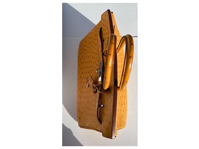 Hermès HERMES BIRKIN 35 Borsa in struzzo Zafferano PHW; 29R; 2006; con hardware dorato Giallo - vista 4
