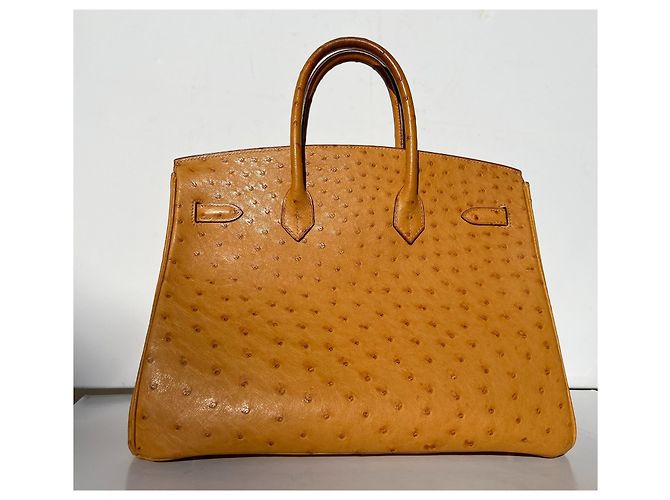 Hermès HERMES BIRKIN 35 Borsa in struzzo Zafferano PHW; 29R; 2006; con hardware dorato Giallo - vista 5