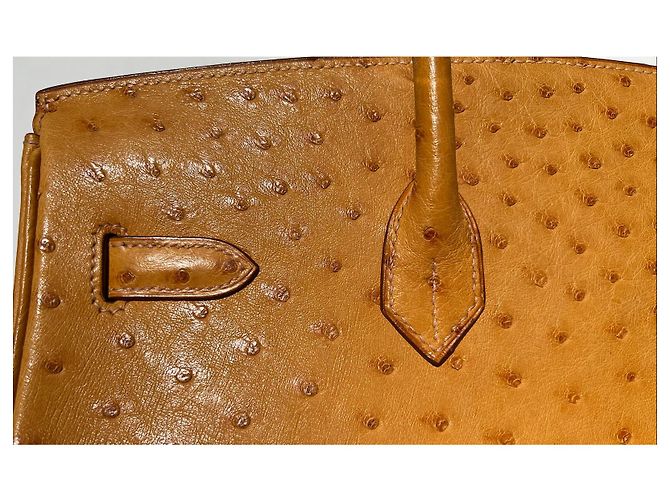 Hermès HERMES BIRKIN 35 Borsa in struzzo Zafferano PHW; 29R; 2006; con hardware dorato Giallo - vista 7