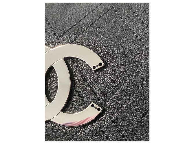 Chanel Aba acolchoada com ponto de diamante Preto - vista 2