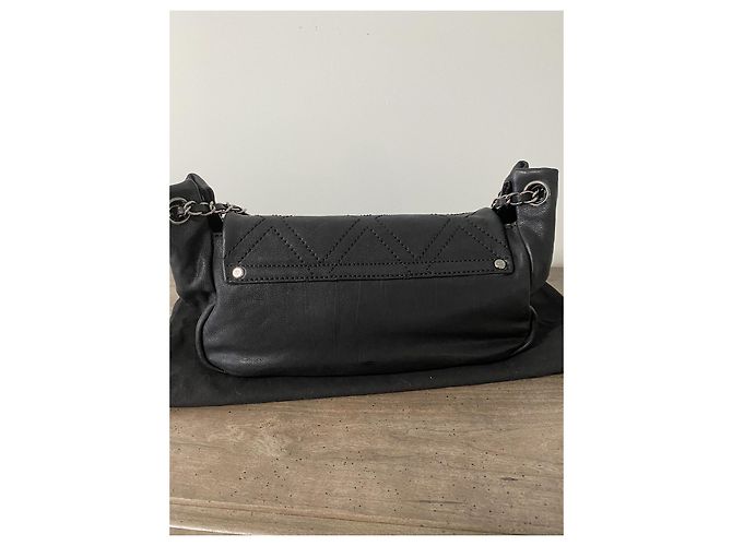 Chanel Aba acolchoada com ponto de diamante Preto - vista 8