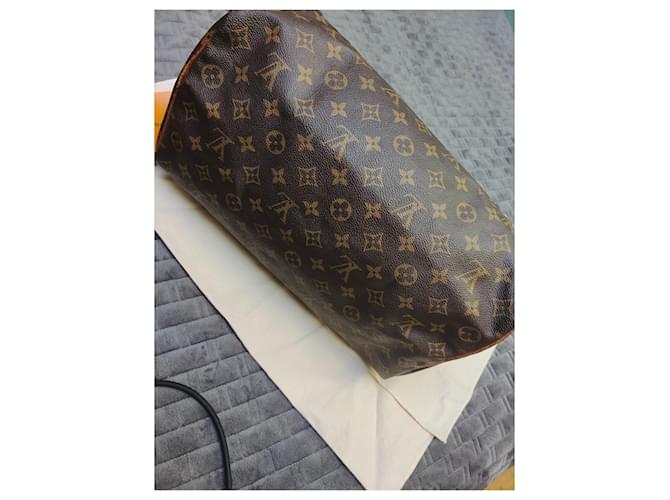 Louis Vuitton Speedy 35 Borsa a mano Monogram Marrone scuro - vista 2