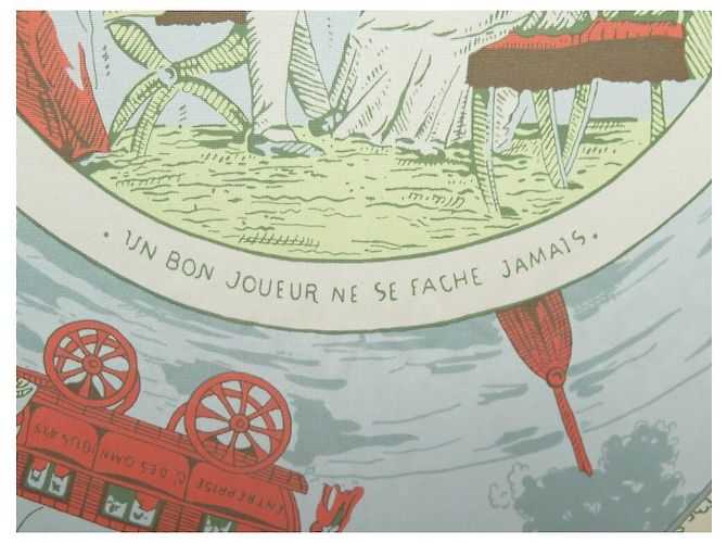 Omnibus Hermès JOGO DE LENÇO HERMES DE ÔNIBUS E BRANCO JERSEY QUADRADO DE SEDA 90 lenço Verde - vista 3